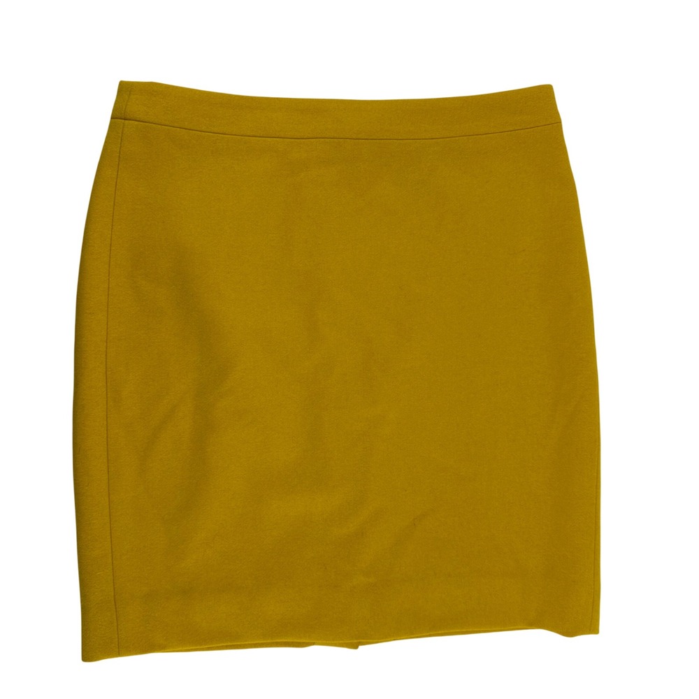J.Crew The Pencil Skirt Mustard Yellow Wool Blend Size 6 46575 FA16